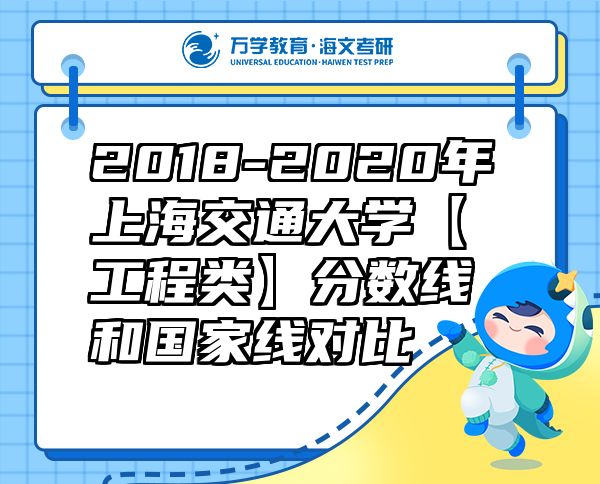 2018-2020年上海交通大學(xué)【工程類】分?jǐn)?shù)線和國家線對比