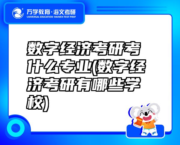 數(shù)字經(jīng)濟考研考什么專業(yè)(數(shù)字經(jīng)濟考研有哪些學校)