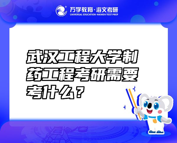 武漢工程大學(xué)制藥工程考研需要考什么？
