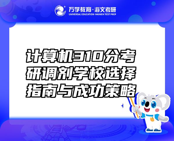 計算機310分考研調(diào)劑學校選擇指南與成功策略
